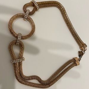 Gold Circle Rope Necklace